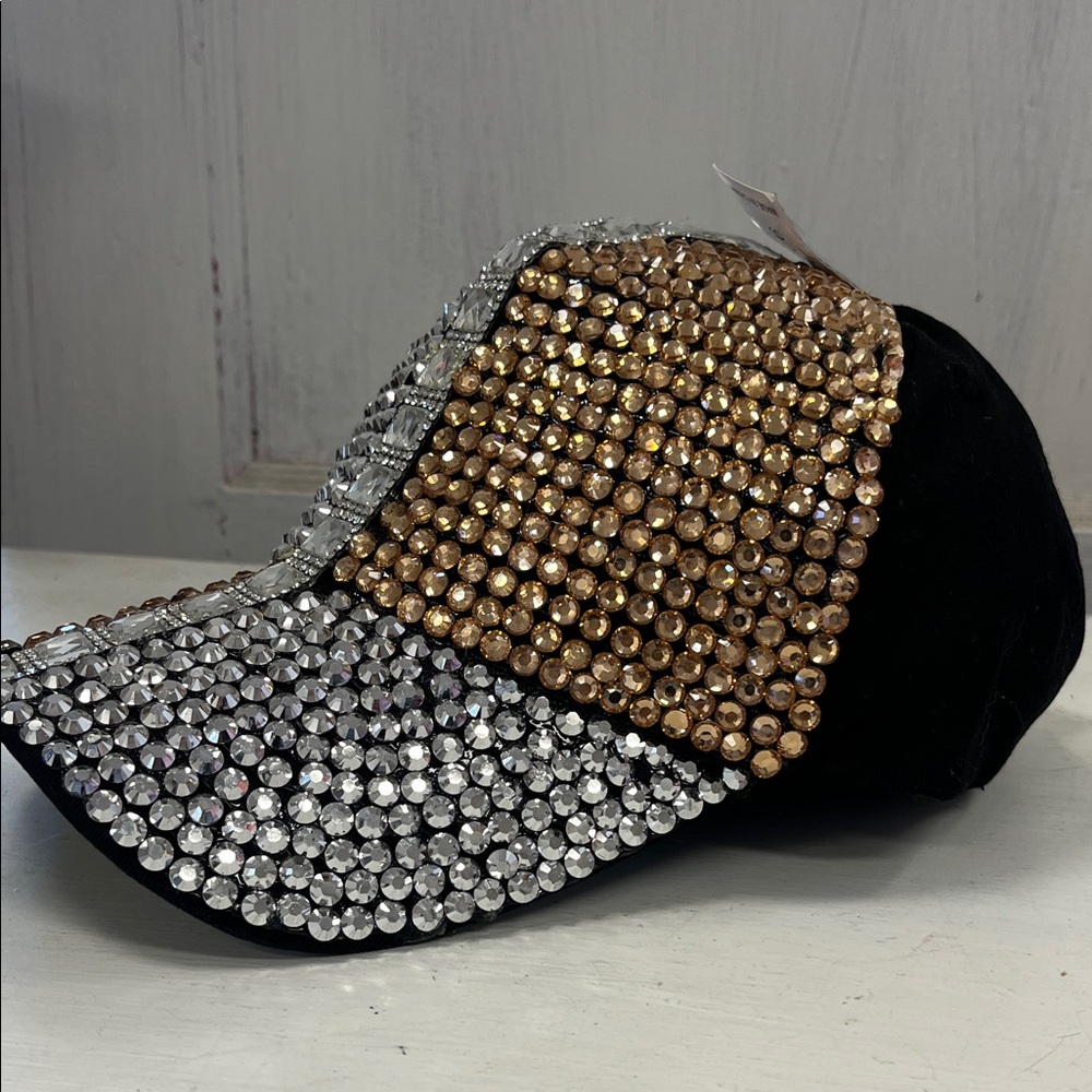 Glamorous Rhinestone Embellished Cap